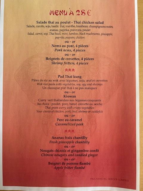 Restaurant Le Bangkok - Menu Image 2